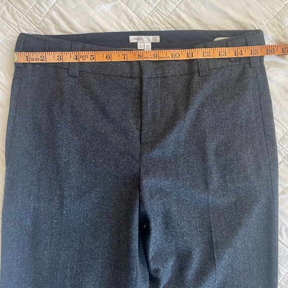 VINTAGE Vince Virgin Wool Blend Wide Leg LowRise Salt & Pepper Trousers - Picture 8 of 10